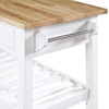 image:imageConvenience Concepts American Heritage 3 Tier Butcher Block Kitchen Cart with Drawers WhiteButcher Block