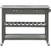 image:imageConvenience Concepts American Heritage 3Tier Stainless Steel Kitchen Cart with Drawers Wirebrush Dark GrayWirebrush Dark Gray