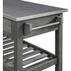 image:imageConvenience Concepts American Heritage 3Tier Stainless Steel Kitchen Cart with Drawers Wirebrush Dark GrayWirebrush Dark Gray