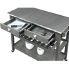 image:imageConvenience Concepts American Heritage 3Tier Stainless Steel Kitchen Cart with Drawers Wirebrush Dark GrayWirebrush Dark Gray