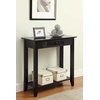 image:imageConvenience Concepts American Heritage Hall Table with Drawer and Shelf GrayBlack