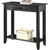 image:imageConvenience Concepts American Heritage Hall Table with Drawer and Shelf GrayBlack