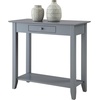 image:imageConvenience Concepts American Heritage Hall Table with Drawer and Shelf GrayGrey