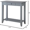 image:imageConvenience Concepts American Heritage Hall Table with Drawer and Shelf GrayGrey