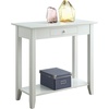 image:imageConvenience Concepts American Heritage Hall Table with Drawer and Shelf GrayWhite