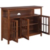 image:imageConvenience Concepts Big Sur Deluxe TV Stand with Storage Cabinets and Shelf for TVs up to 55 Inches WhiteDark Walnut