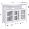 image:imageConvenience Concepts Big Sur Deluxe TV Stand with Storage Cabinets and Shelf for TVs up to 55 Inches WhiteWhite