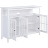 image:imageConvenience Concepts Big Sur Deluxe TV Stand with Storage Cabinets and Shelf for TVs up to 55 Inches WhiteWhite