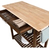 image:imageConvenience Concepts Designs2Go 3 Tier Butcher Block Kitchen Prep Island 40  3 Tier Modern Cooking Cart with Drawer Food Serving Station for Kitchen Dining Room Dark Green SageEspressoButcher Block