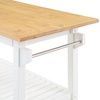 image:imageConvenience Concepts Designs2Go 3 Tier Butcher Block Kitchen Prep Island 40  3 Tier Modern Cooking Cart with Drawer Food Serving Station for Kitchen Dining Room Dark Green SageWhite