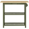 image:imageConvenience Concepts Designs2Go 3 Tier Butcher Block Kitchen Prep Island 40  3 Tier Modern Cooking Cart with Drawer Food Serving Station for Kitchen Dining Room Dark Green SageDark Sage GreenButcher Block