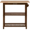 image:imageConvenience Concepts Designs2Go 3 Tier Butcher Block Kitchen Prep Island 40  3 Tier Modern Cooking Cart with Drawer Food Serving Station for Kitchen Dining Room Dark Green SageEspressoButcher Block