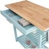 image:imageConvenience Concepts Designs2Go 3 Tier Butcher Block Kitchen Prep Island 40  3 Tier Modern Cooking Cart with Drawer Food Serving Station for Kitchen Dining Room Dark Green SageSea Foam BlueButcher Block