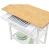 image:imageConvenience Concepts Designs2Go 3 Tier Butcher Block Kitchen Prep Island 40  3 Tier Modern Cooking Cart with Drawer Food Serving Station for Kitchen Dining Room Dark Green SageWhite