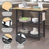 image:imageConvenience Concepts Designs2Go 3 Tier Butcher Block Kitchen Prep Island 40  3 Tier Modern Cooking Cart with Drawer Food Serving Station for Kitchen Dining Room Dark Green SageBlack