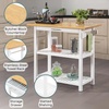 image:imageConvenience Concepts Designs2Go 3 Tier Butcher Block Kitchen Prep Island 40  3 Tier Modern Cooking Cart with Drawer Food Serving Station for Kitchen Dining Room Dark Green SageWhite