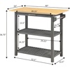 image:imageConvenience Concepts Designs2Go 3 Tier Butcher Block Kitchen Prep Island 40  3 Tier Modern Cooking Cart with Drawer Food Serving Station for Kitchen Dining Room Dark Green SageWirebrush Dark Gray
