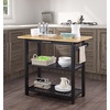 image:imageConvenience Concepts Designs2Go 3 Tier Butcher Block Kitchen Prep Island 40  3 Tier Modern Cooking Cart with Drawer Food Serving Station for Kitchen Dining Room Dark Green SageBlack