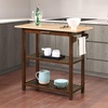 image:imageConvenience Concepts Designs2Go 3 Tier Butcher Block Kitchen Prep Island 40  3 Tier Modern Cooking Cart with Drawer Food Serving Station for Kitchen Dining Room Dark Green SageEspressoButcher Block