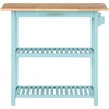 image:imageConvenience Concepts Designs2Go 3 Tier Butcher Block Kitchen Prep Island 40  3 Tier Modern Cooking Cart with Drawer Food Serving Station for Kitchen Dining Room Dark Green SageSea Foam BlueButcher Block