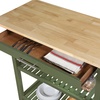 image:imageConvenience Concepts Designs2Go 3 Tier Butcher Block Kitchen Prep Island 40  3 Tier Modern Cooking Cart with Drawer Food Serving Station for Kitchen Dining Room Dark Green SageDark Sage GreenButcher Block