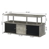 image:imageConvenience Concepts Designs2Go 50 inch TV Stand with 3 Storage Cabinets and Shelf Faux BirchBlack