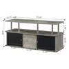 image:imageConvenience Concepts Designs2Go 50 inch TV Stand with 3 Storage Cabinets and Shelf Faux BirchBlack