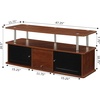 image:imageConvenience Concepts Designs2Go 55 inch TV Stand with 3 Storage Cabinets and Shelf Weathered GrayCherry