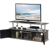 image:imageConvenience Concepts Designs2Go 55 inch TV Stand with 3 Storage Cabinets and Shelf Weathered GrayWeathered Gray