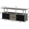 image:imageConvenience Concepts Designs2Go 55 inch TV Stand with 3 Storage Cabinets and Shelf Weathered GrayWeathered Gray