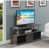 image:imageConvenience Concepts Designs2Go 55 inch TV Stand with 3 Storage Cabinets and Shelf Weathered GrayWeathered Gray