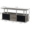 image:imageConvenience Concepts Designs2Go 55 inch TV Stand with 3 Storage Cabinets and Shelf Weathered GrayWeathered Gray