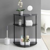 image:imageConvenience Concepts Designs2Go Classic Glass 3 Tier HalfCircle Entryway Table GlassBlackBlack