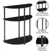image:imageConvenience Concepts Designs2Go Classic Glass 3 Tier HalfCircle Entryway Table GlassBlackBlack