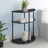 image:imageConvenience Concepts Designs2Go Classic Glass 3 Tier HalfCircle Entryway Table GlassBlackBlack