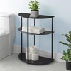 image:imageConvenience Concepts Designs2Go Classic Glass 3 Tier HalfCircle Entryway Table GlassBlackBlack