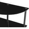 image:imageConvenience Concepts Designs2Go Classic Glass 3 Tier HalfCircle Entryway Table GlassBlackBlack