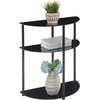 image:imageConvenience Concepts Designs2Go Classic Glass 3 Tier HalfCircle Entryway Table GlassBlackBlack