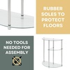 image:imageConvenience Concepts Designs2Go Classic Glass 3 Tier HalfCircle Entryway Table GlassGlass