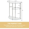 image:imageConvenience Concepts Designs2Go Classic Glass 3 Tier HalfCircle Entryway Table GlassGlass