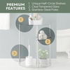 image:imageConvenience Concepts Designs2Go Classic Glass 3 Tier HalfCircle Entryway Table GlassGlass