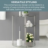 image:imageConvenience Concepts Designs2Go Classic Glass 3 Tier HalfCircle Entryway Table GlassGlass