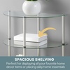 image:imageConvenience Concepts Designs2Go Classic Glass 3 Tier HalfCircle Entryway Table GlassHalfcircle Entryway Table