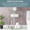 image:imageConvenience Concepts Designs2Go Classic Glass 3 Tier HalfCircle Entryway Table GlassHalfcircle Entryway Table