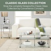 image:imageConvenience Concepts Designs2Go Classic Glass 3 Tier HalfCircle Entryway Table GlassHalfcircle Entryway Table