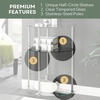 image:imageConvenience Concepts Designs2Go Classic Glass 3 Tier HalfCircle Entryway Table GlassHalfcircle Entryway Table
