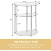 image:imageConvenience Concepts Designs2Go Classic Glass 3 Tier HalfCircle Entryway Table GlassHalfcircle Entryway Table