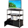 image:imageConvenience Concepts Designs2Go Highboy TV Stand with Storage Cabinets and Shelves for TVs up to 40 Inches CherryEspresso