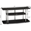 image:imageConvenience Concepts Designs2Go No Tools 46 inch 3 Tier Wide TV Stand BlackBlack