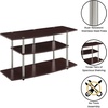 image:imageConvenience Concepts Designs2Go No Tools 46 inch 3 Tier Wide TV Stand BlackEspresso